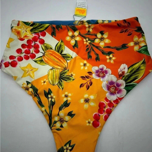 Agua Bendita Alicia Reversible High Waist Bikini Bottom in Vita Multicolor B1007 - Picture 3 of 4